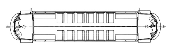 Semi-Convertible Enclosed Trolley floor plan